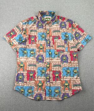 RSVLTS Teenage Mutant Ninja Turtles Shirt XL Cowabunga Covers TMNT Button Down